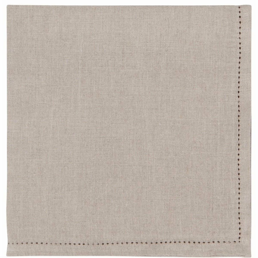 Glassware & Tabletop * | Danica Brands Danica Heirloom 18 Linen Napkins (Set Of 4) | Natural Hemstitch