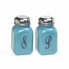 Glassware & Tabletop * | Mosser Glass Monogram Salt & Pepper Set | Georgia Blue