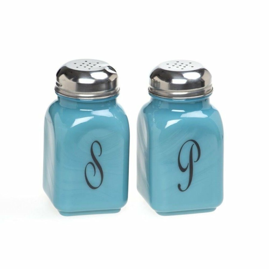 Glassware & Tabletop * | Mosser Glass Monogram Salt & Pepper Set | Georgia Blue