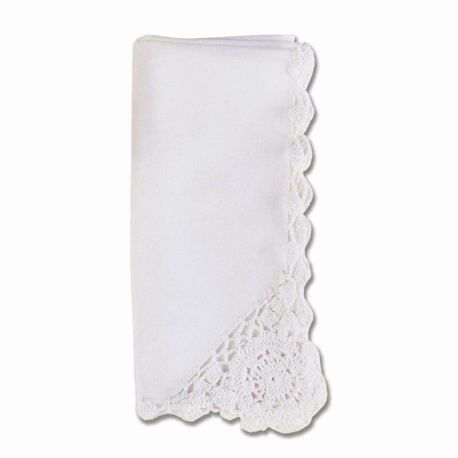 Glassware & Tabletop * | April Cornell Cora'S Crochet Napkin (Set Of 6) | White