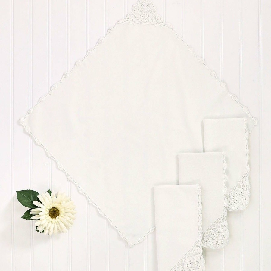 Glassware & Tabletop * | April Cornell Cora'S Crochet Napkin (Set Of 6) | White