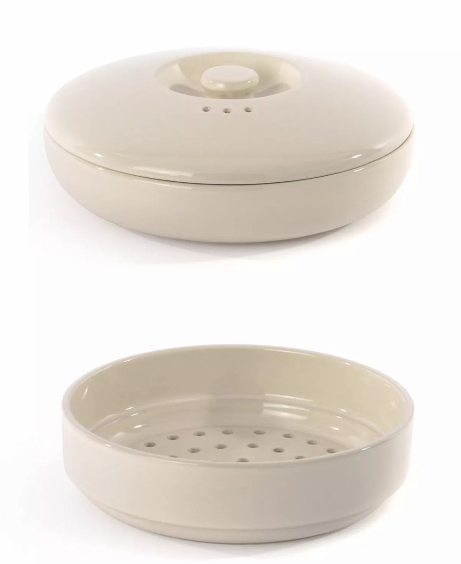 Kitchen * | Berghoff Ron Collection Stoneware 2-Pc. Steamer Set White