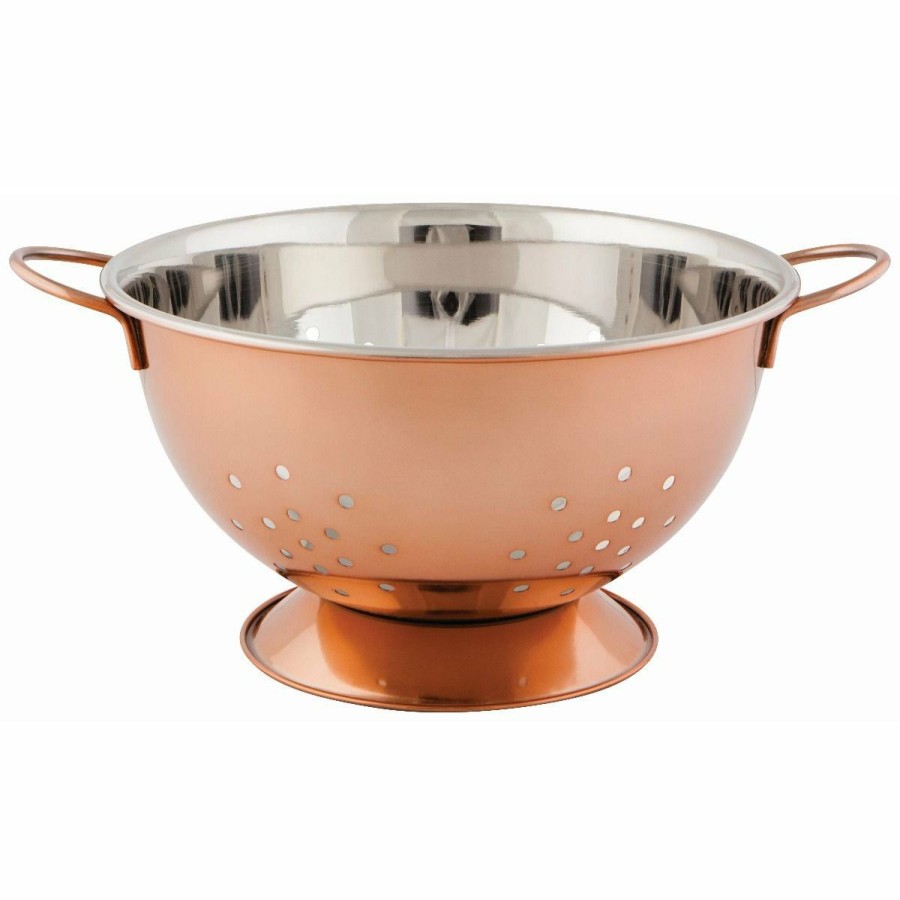 Cooks' Tools * | Danica Brands Now Designs By Danica Large Stainless Steel Colander | Rose Gold