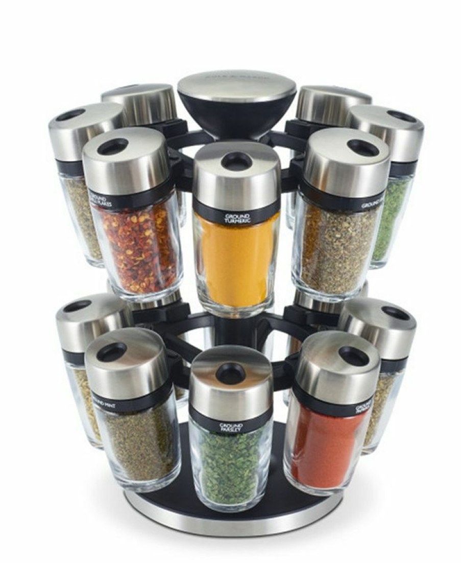 Kitchen * | Cole & Mason 16-Jar Herb & Spice Carousel