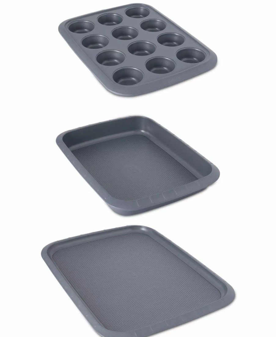 Kitchen * | Berghoff Gem Large 3-Pc. Nonstick Baking Pan Set Grey