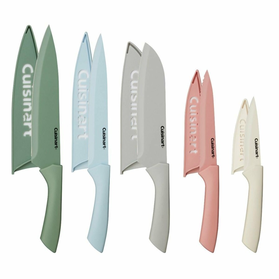 Knives * | Cuisinart 10-Piece Ceramic Coated Color Knife Set