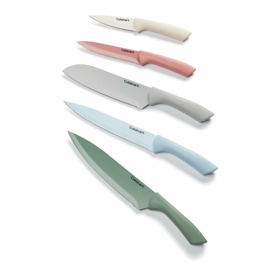 Knives * | Cuisinart 10-Piece Ceramic Coated Color Knife Set