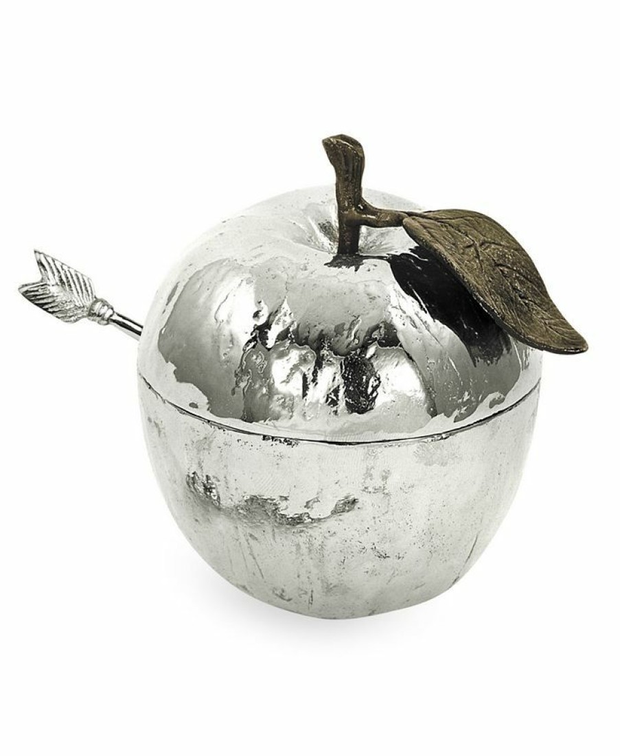 Misc_Gifts * | Michael Aram Nickel Plated Apple Honey Pot