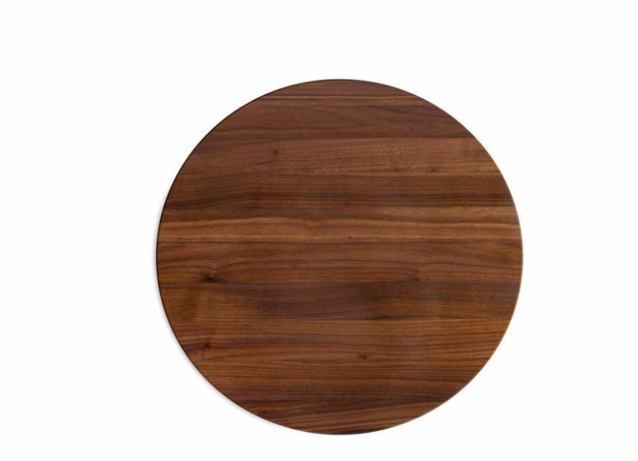 Knives * | John Boos 18 Round Cutting Board Edge Grain Walnut