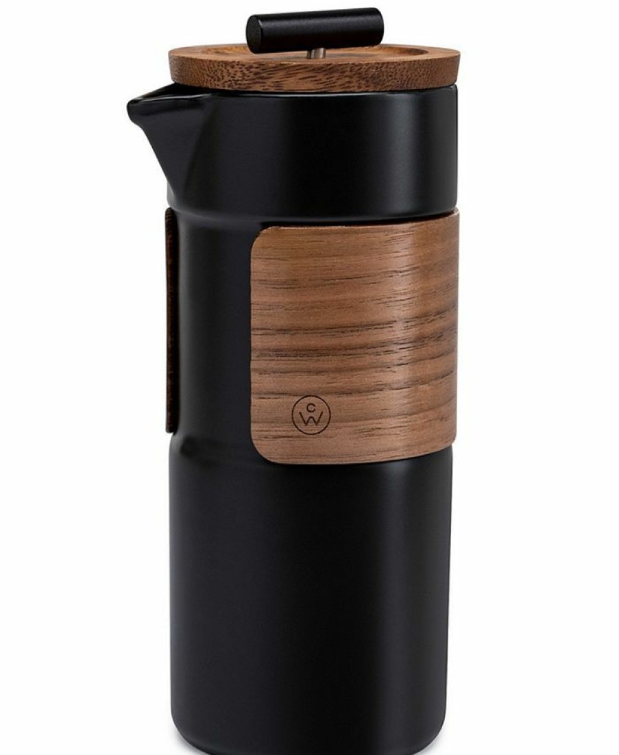 Kitchen * | Chefwave Artisan Series Travel Ceramic Coffee & Tea French Press, 16.5-Oz. Black