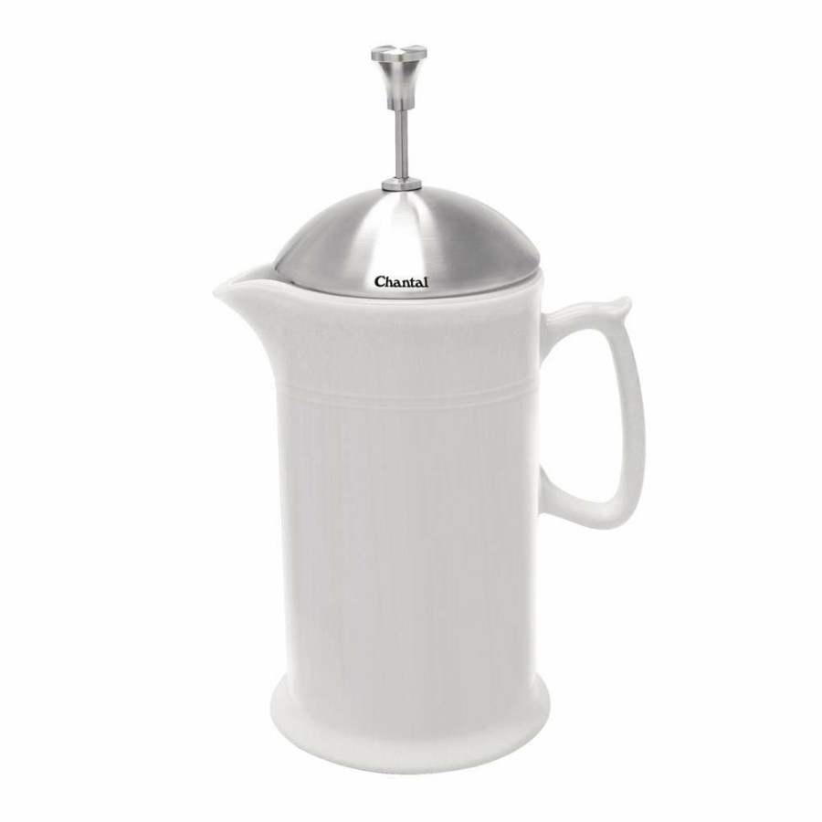 Cooks' Tools * | Chantal White Ceramic 28 Ounce French Press