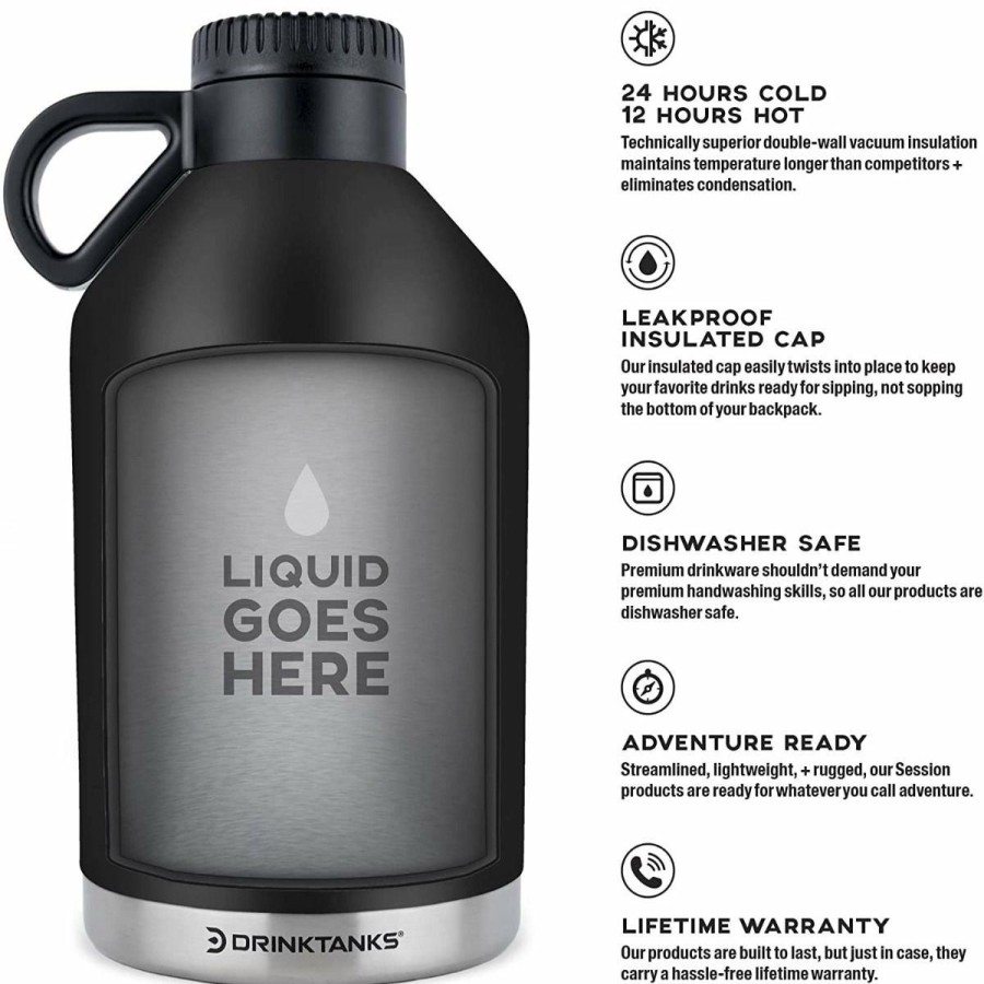 Glassware & Tabletop * | Drinktanks 64Oz Session Growler | Crimson