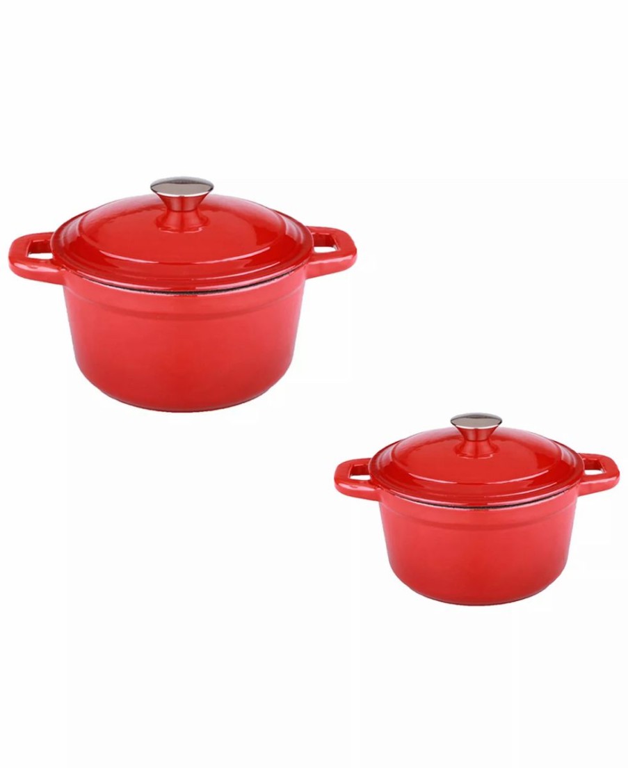 Kitchen * | Berghoff Neo Collection Cast Iron 4-Pc. Cookware Set Red