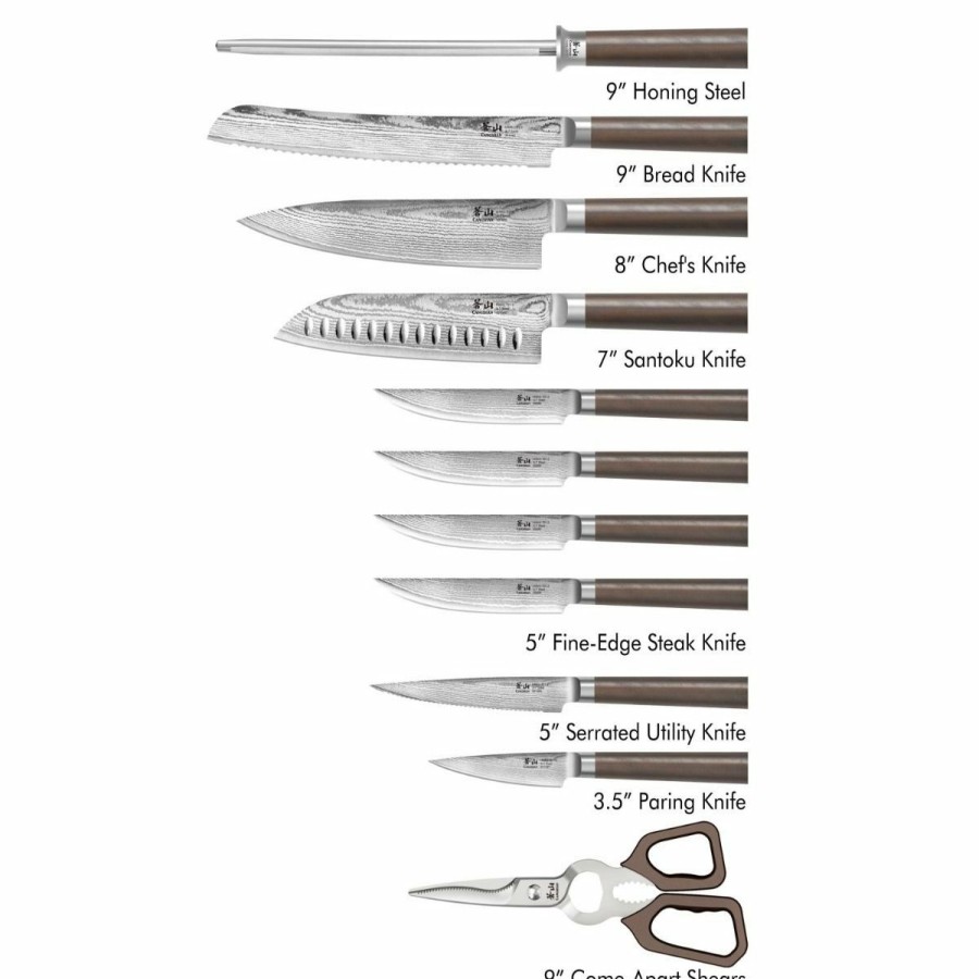 Knives * | Cangshan Cutlery Haku Series 12-Piece Knife Block Set