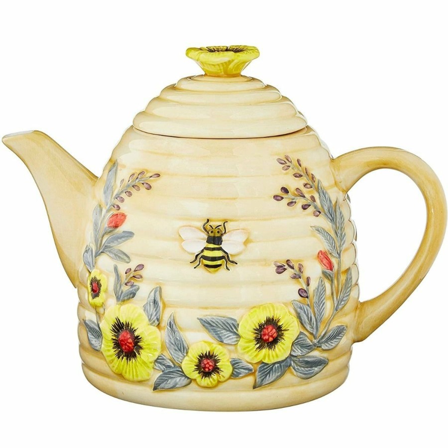 Glassware & Tabletop * | Certified International 3-D Beehive Teapot | Bee Sweet