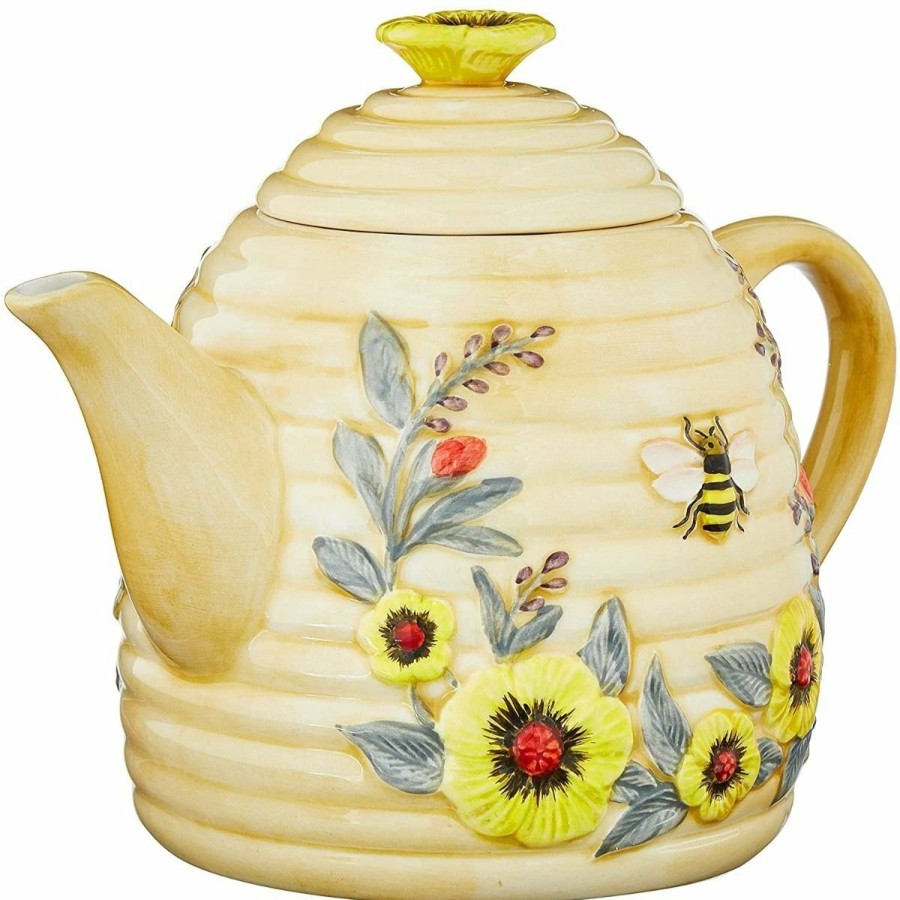 Glassware & Tabletop * | Certified International 3-D Beehive Teapot | Bee Sweet