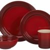 Glassware & Tabletop * | Le Creuset 16-Piece Dinnerware Set | Cerise/Cherry Red