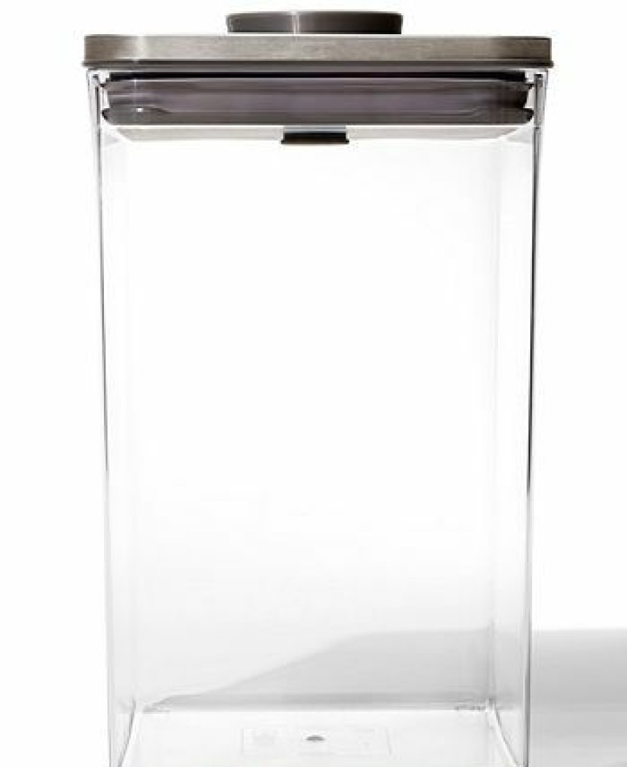 Kitchen * | Oxo Steel Pop Big Square Medium 4.4-Qt. Food Storage Container Silver