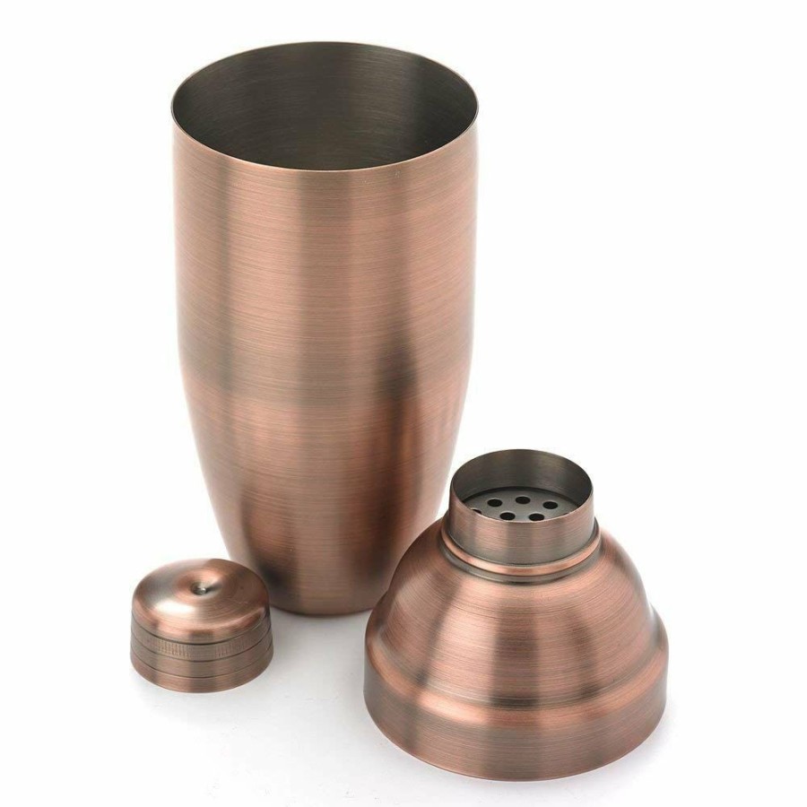 Glassware & Tabletop * | Mercer Barfly 3-Piece Japanese-Style Cocktail Shaker Set | Antique Copper