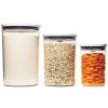 Kitchen * | Oxo Good Grips Round Pop Graduated Food Storage Canisters, Set Of 3 White