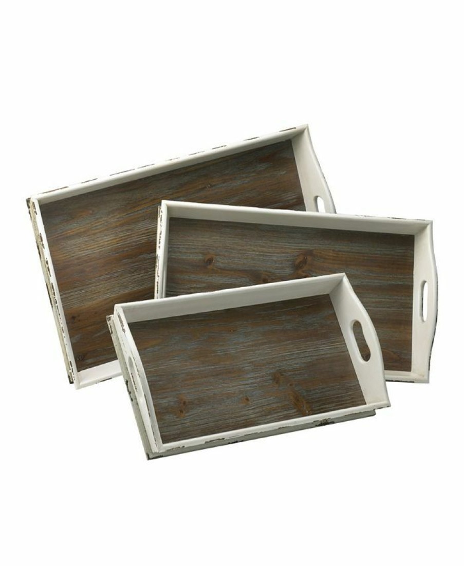 Misc_Gifts * | Cyan Design Alder Nesting Trays, Set Of 3 White