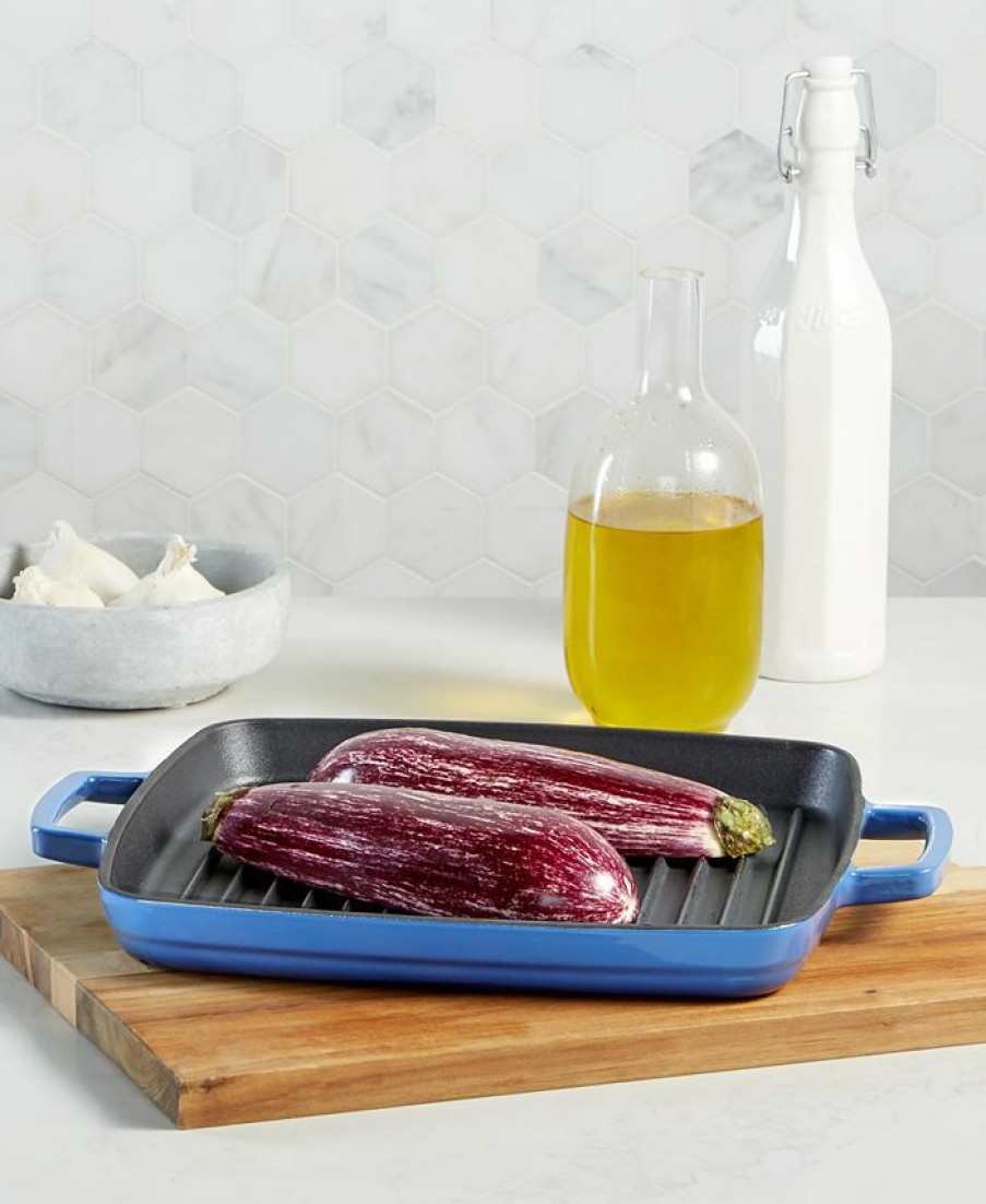 Kitchen * | Martha Stewart Collection Loseout! Enameled Cast Iron 11 Grill Pan, Created For Macy'S