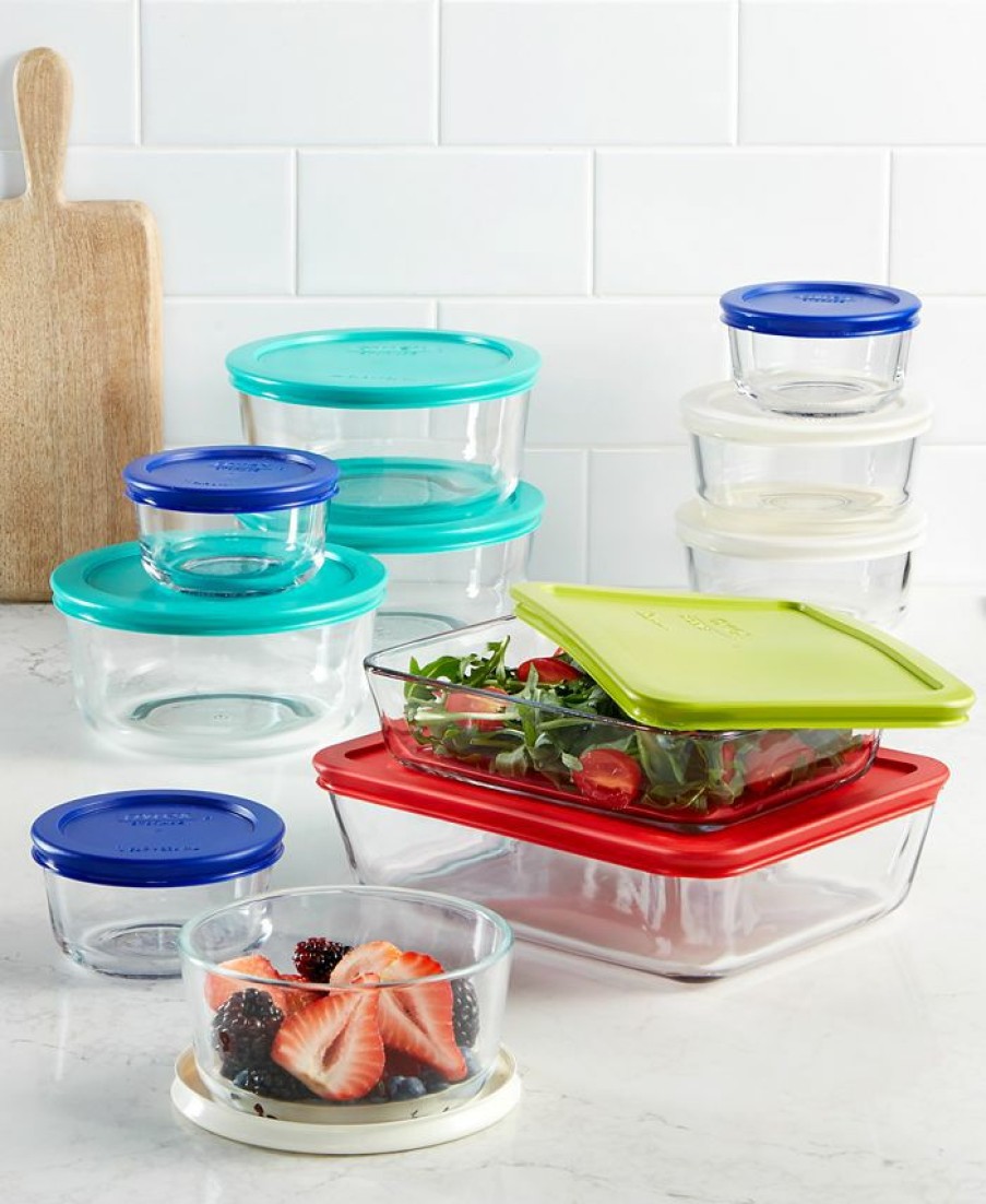 Kitchen * | Pyrex 22 Piece Food Storage Container Set, Created For Macy'S