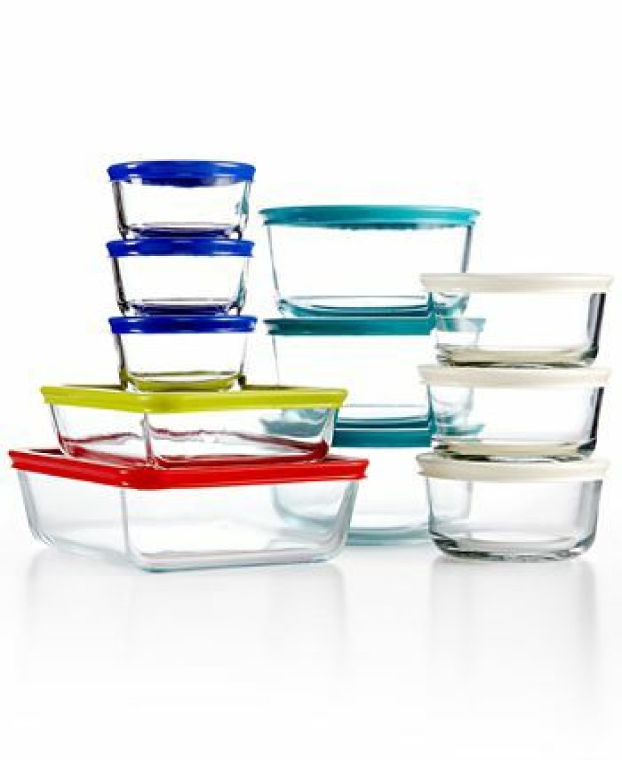 Kitchen * | Pyrex 22 Piece Food Storage Container Set, Created For Macy'S