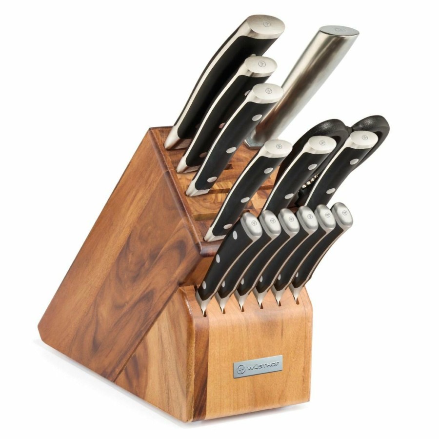 Knives * | Wusthof Cutlery Wusthof Classic Ikon 15-Piece Block Set | Acacia