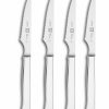 Kitchen * | Zwilling J.A. Henckels Twin Gourmet Steak Knives, Stainless Steel Set Of 4