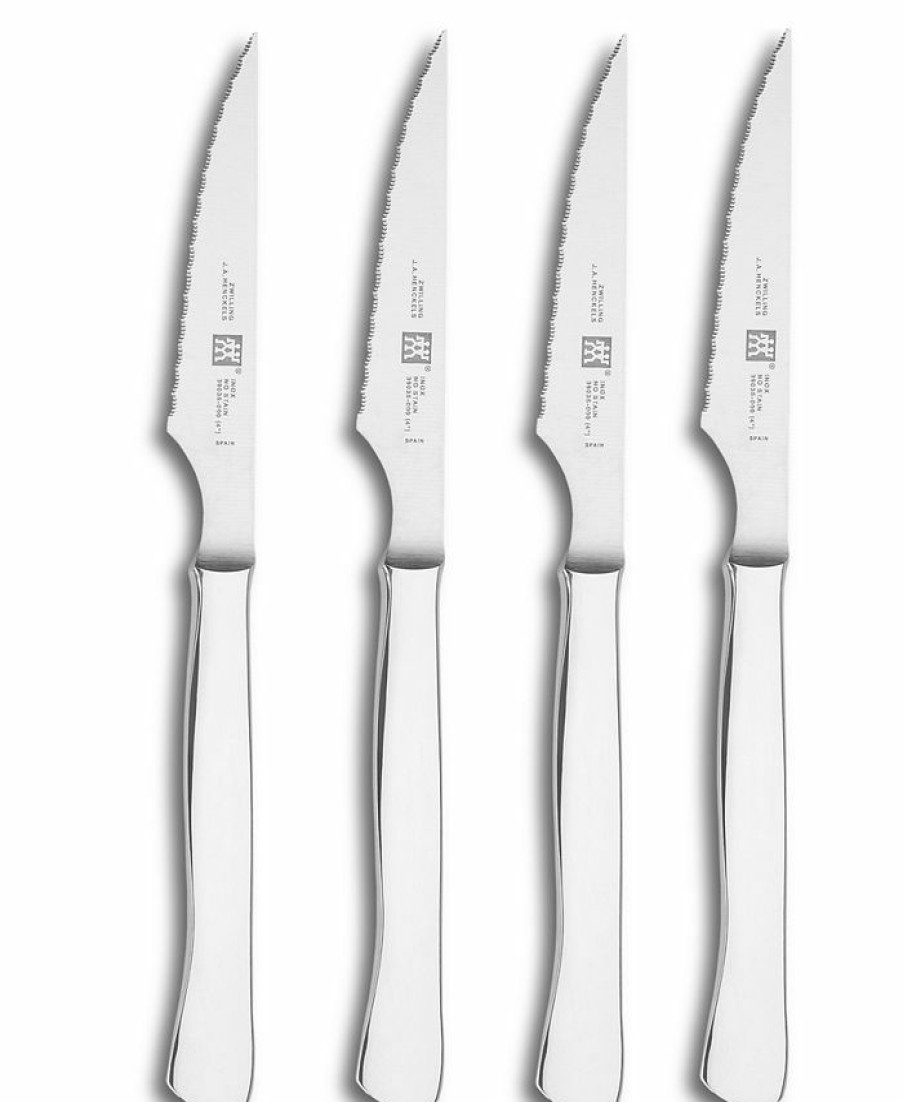 Kitchen * | Zwilling J.A. Henckels Twin Gourmet Steak Knives, Stainless Steel Set Of 4