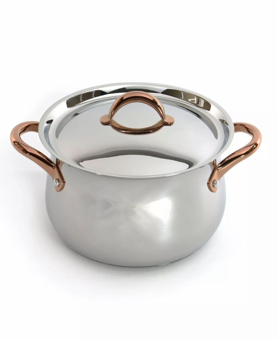 Kitchen * | Berghoff Uro Stainless Steel 9.5 Covered Dutch Oven Silver