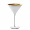 Glassware & Tabletop * | Stolzle 8Oz Olympia Crystal Martini Glasses Set Of 2 | White & Gold