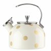 Kitchen * | Kate Spade New York Deco Dot Gold Tea Kettle White/Gold