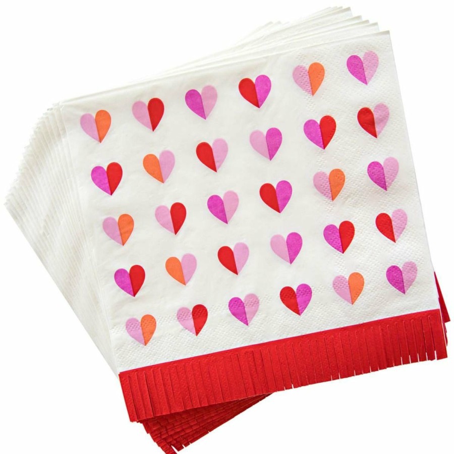 Glassware & Tabletop * | C.R Gibson (One Coast) C.R. Gibson Lunch Napkins (Set Of 20) | With All My Heart