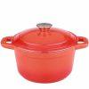 Kitchen * | Berghoff Neo Purple 7 Qt. Cast Iron Casserole Orange