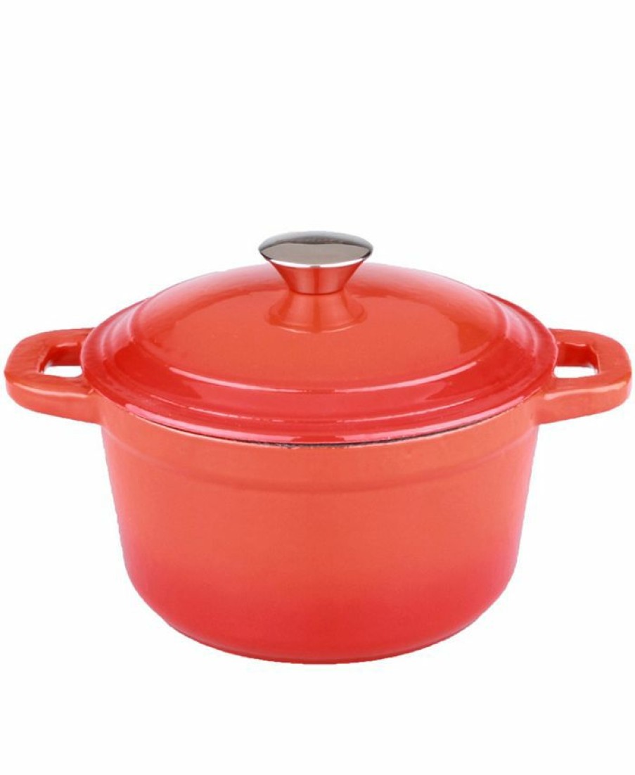 Kitchen * | Berghoff Neo Purple 7 Qt. Cast Iron Casserole Orange