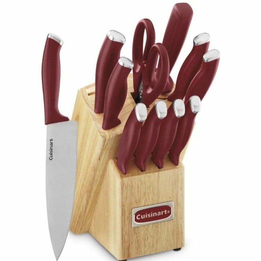 Knives * | Cuisinart Colorpro 12-Piece Block Set | Red