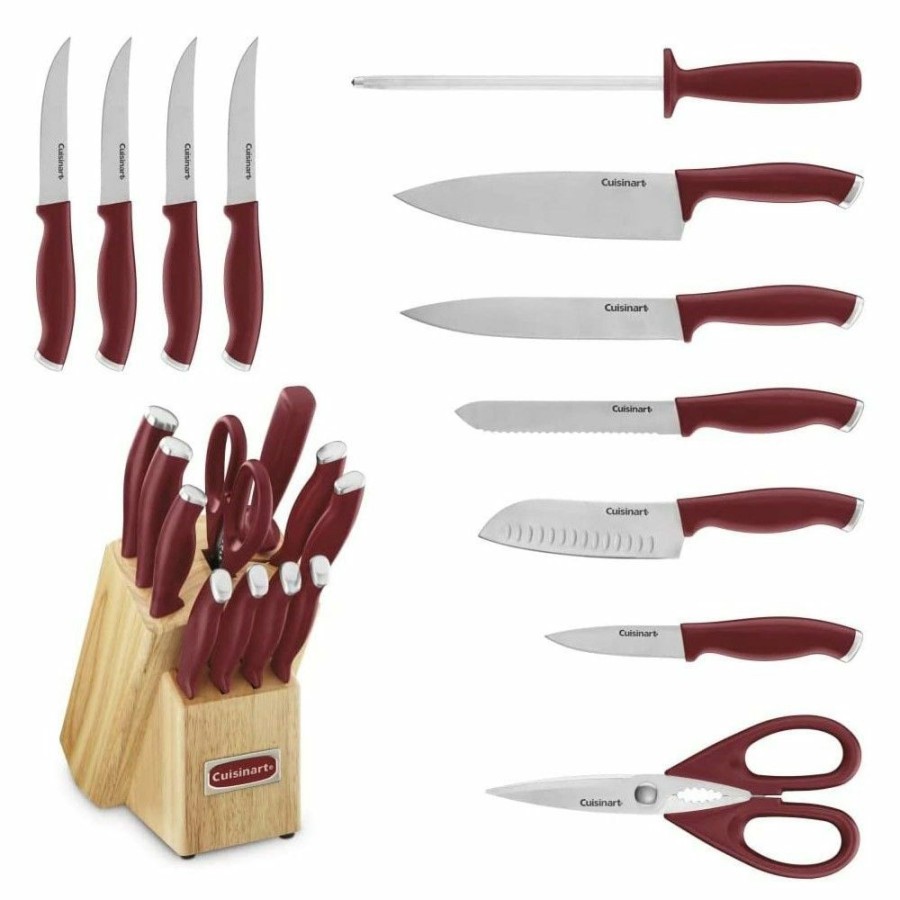 Knives * | Cuisinart Colorpro 12-Piece Block Set | Red