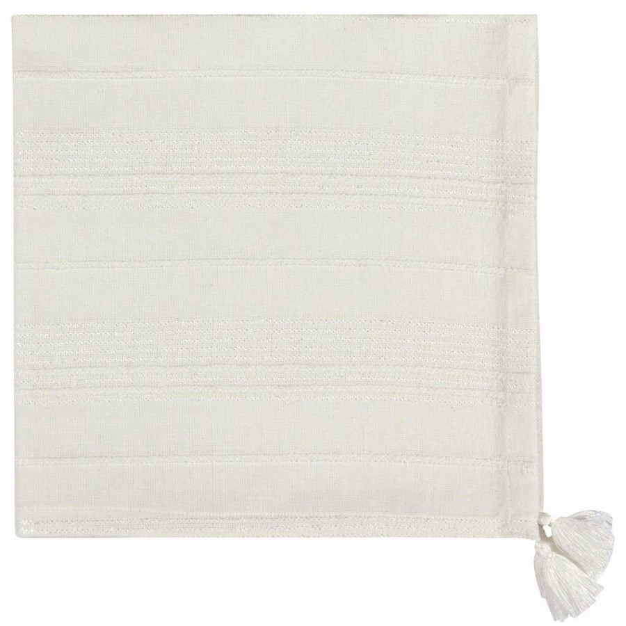 Glassware & Tabletop * | Danica Brands Danica Heirloom 19 X 19 Woven Napkins With Tassels (Set Of 4) | Blanca