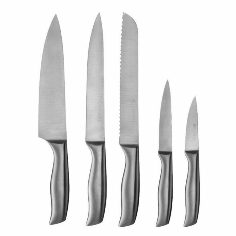 Knives * | Viners 5-Piece Knife Block Set | Acacia