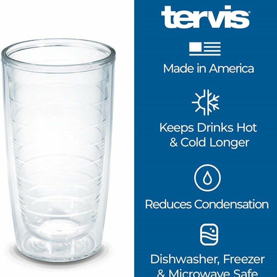 Glassware & Tabletop * | Tervis 16Oz Double-Walled Insulated Tumblers With Lids | Island Hibiscus 4-Pack