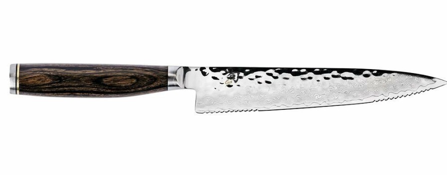 Knives * | Shun Cutlery Shun Premier Serrated Utility Knife 6 Inch