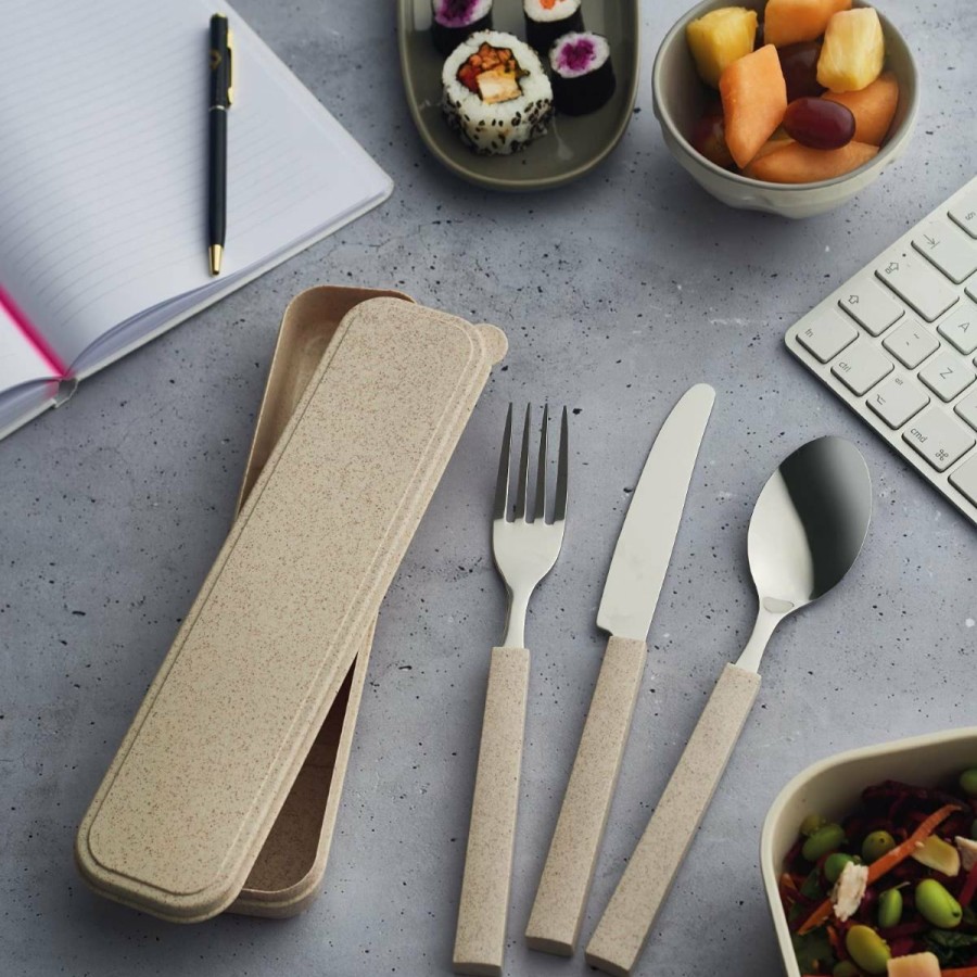 Glassware & Tabletop * | Viners Organic 3-Piece On The Go Cutlery Set & Case