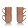 Glassware & Tabletop * | Everything Kitchens Modern Flat 15Oz Mugs (Set Of 4) | Terracotta