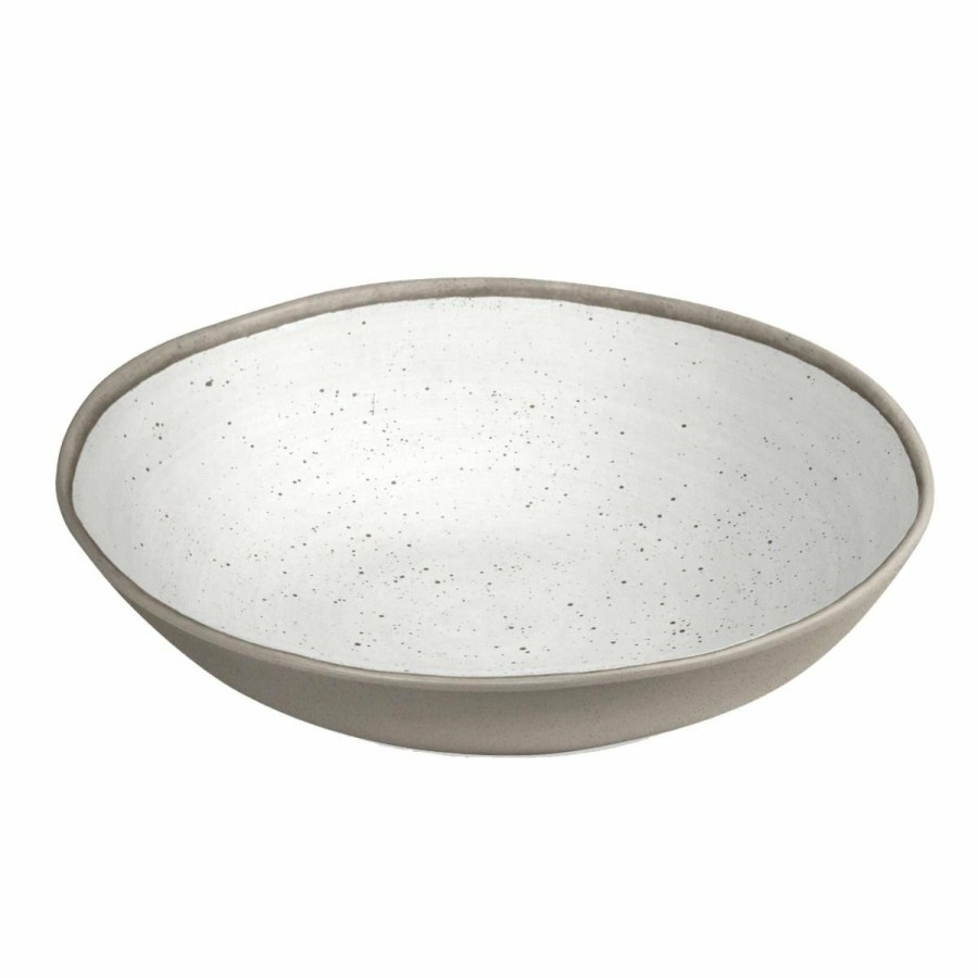 Glassware & Tabletop * | Tarhong Retreat Pottery 12 Serving Bowl | White Bamboo