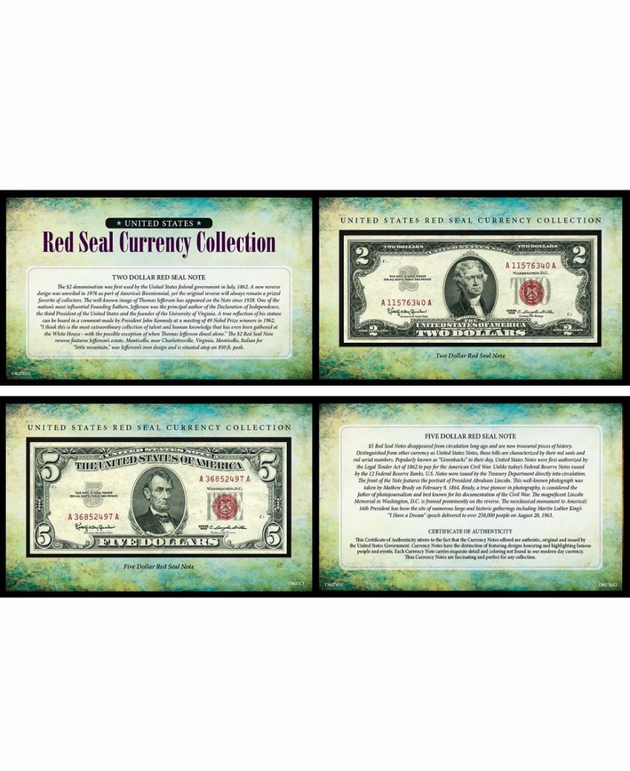 Misc_Gifts * | American Coin Treasures U.S. Red Seal Note Currency Collection Multi