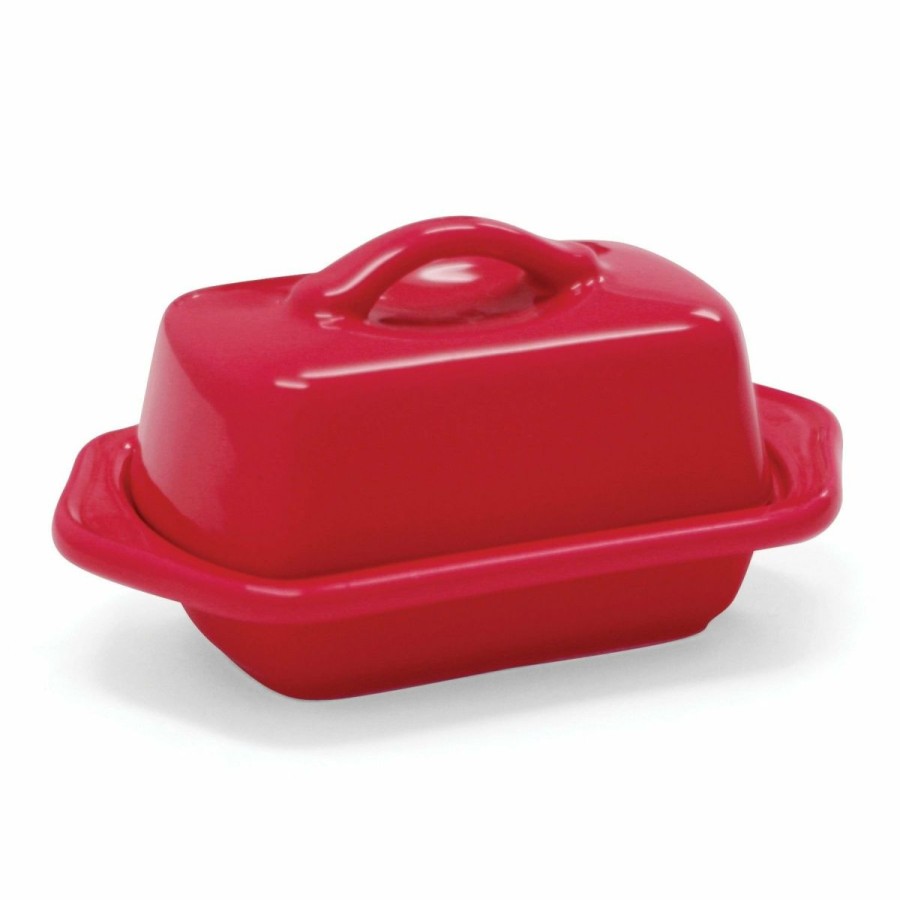 Glassware & Tabletop * | Chantal Mini Butter Dish True Red