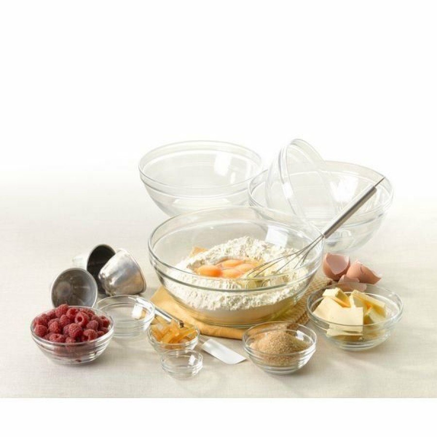 Cooks' Tools * | Duralex Lys Stackable 1-Quart Clear Glass Bowls Set Of 6