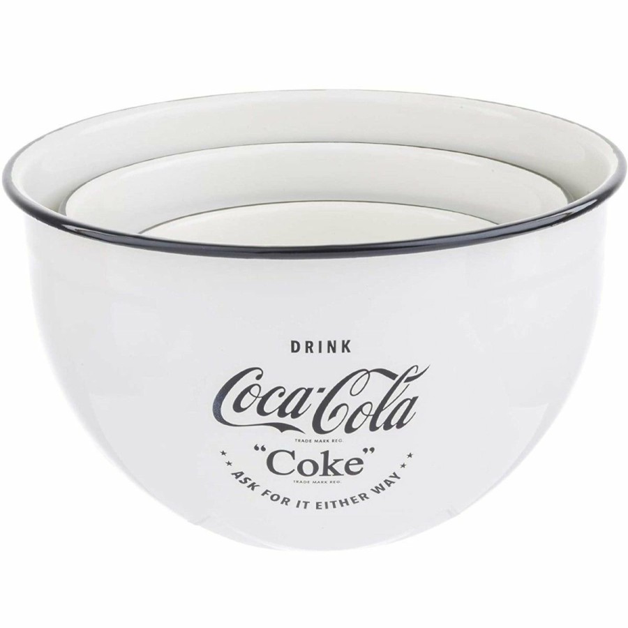 Cooks' Tools * | Tablecraft Enamel Mixing Bowls (Set Of 3) | Coca-Cola